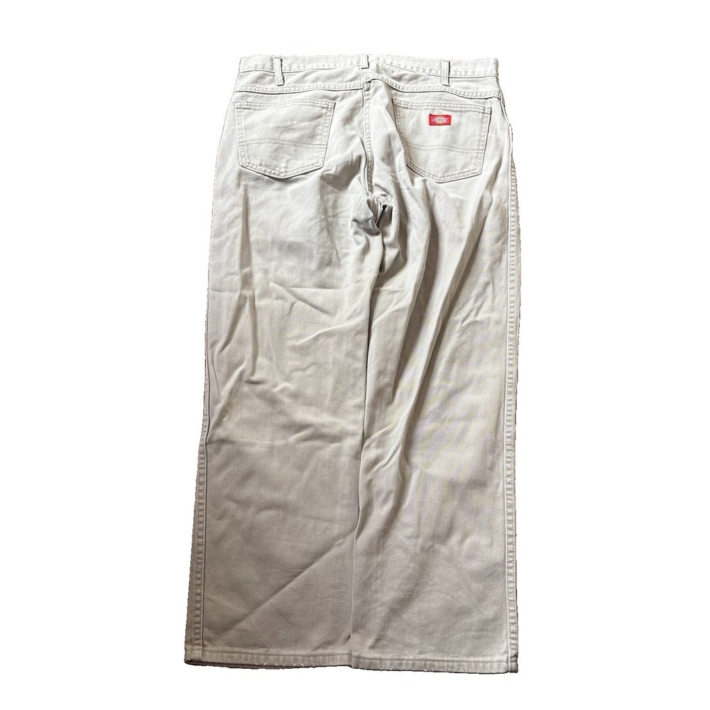 Dickies Carpenter Pants Men's 38x30 Khaki Tan Duck Canvas Workwear Hammer Loop